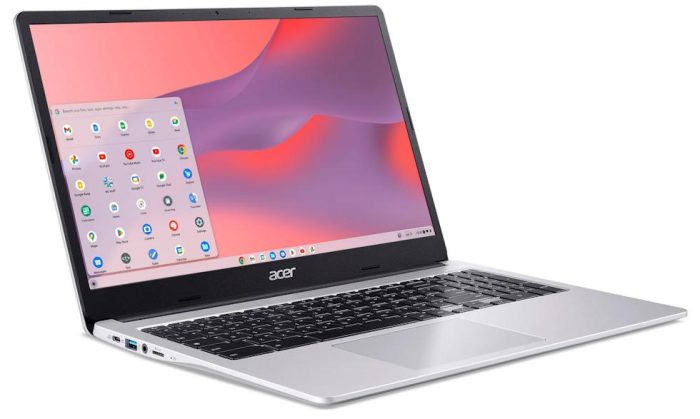 Acer Chromebook 315 CB315-4H-C7A1 15.6 inch Laptop Intel Processor N4500 4GB RAM 64GB eMMC Pure Silver, ChromeOS